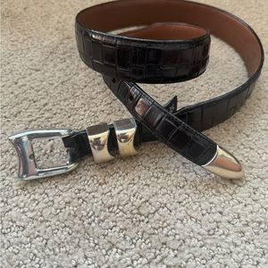 Women’s Brighton Leather Black Belt. Sz. 32
